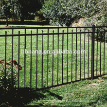 Wholesale 2-Rail and 3 Rail flat top powder coated aluminum fence panel / pool fencing